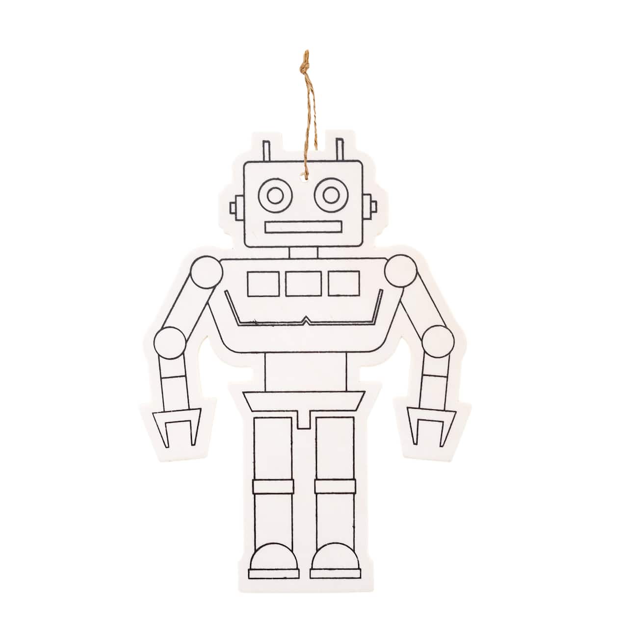 Robot Colour-In Wood Ornament by Creatology™